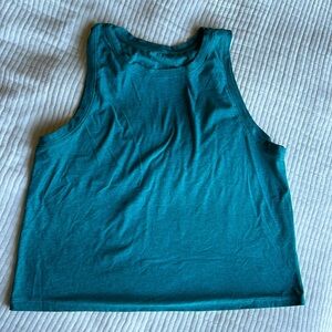 Beyond Yoga Featherweight Rebalance Tank Lunar Teal Heather Size Large